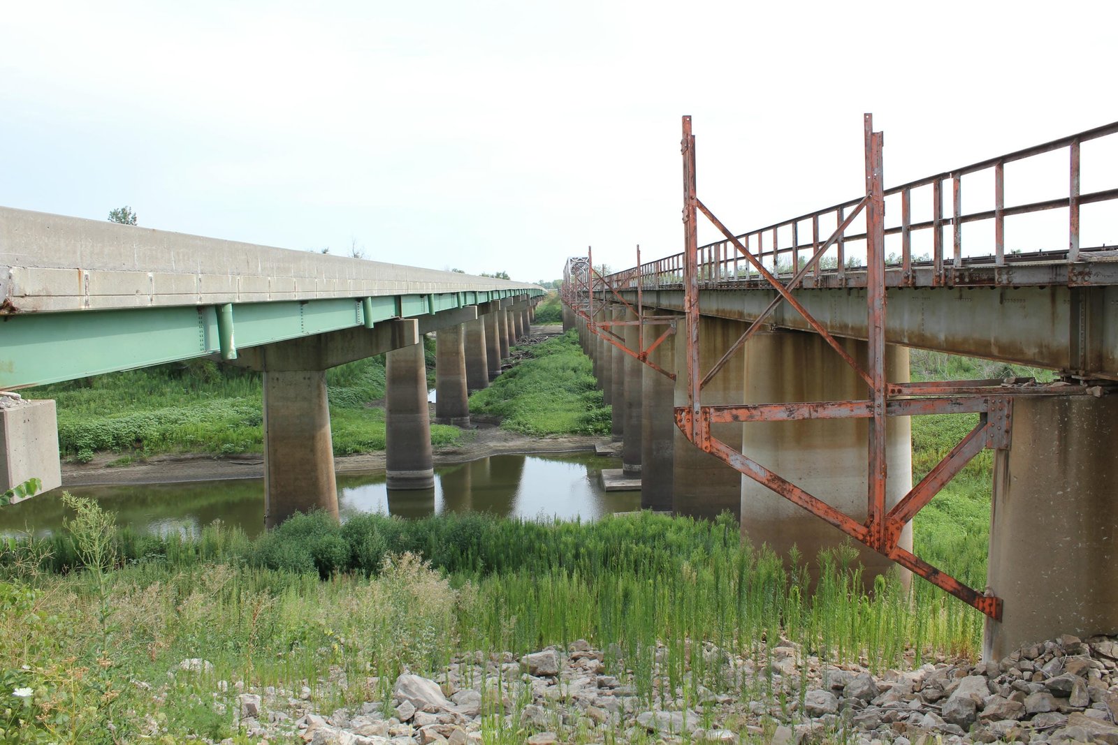 Looking south
